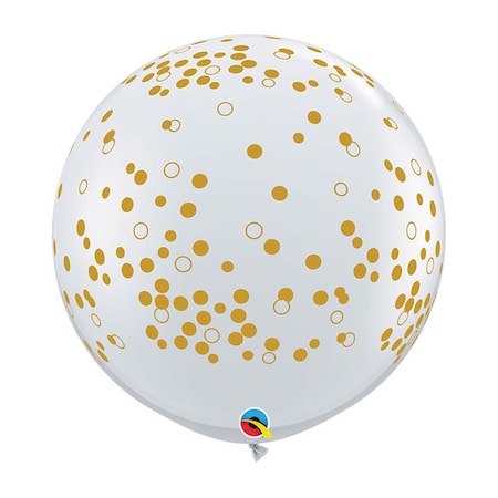 36 In. Confetti Dots A Round Latex Balloon